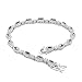 925 Sterling Silver Marquise White Blue Sapphire-Tone CZ Classic Tennis Bracelet