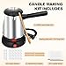 POLYHNIA Candle Making Kit with Wax Melter,Electric Candle Wax Melter for Candle Making, Stainless Steel Wax Melting Pot, 52IN Power Cord,Candle Making Supplies (New Model)