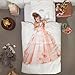 Snurk Duvet Cover Set Duvet Cover with Matching Pillowcase – 100% Cotton Duvet Cover and Pillow Case Set for Kids – Soft Cover Bedding for Your Little One – Life-Size Princess for Twin-Size Beds and