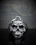 3-D BELLS Flame Skull 3-D Ride Bell