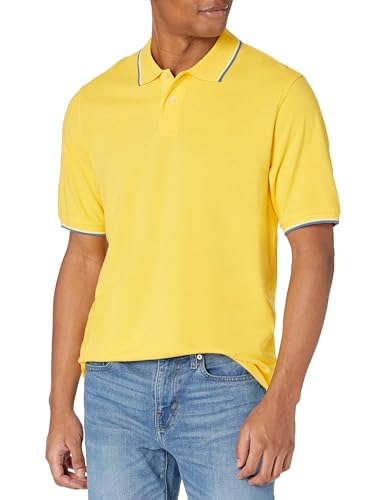 Image of Amazon Essentials Men's Regular-Fit Short Sleeve Cotton Pique Polo Shirt (Available in Big & Tall)