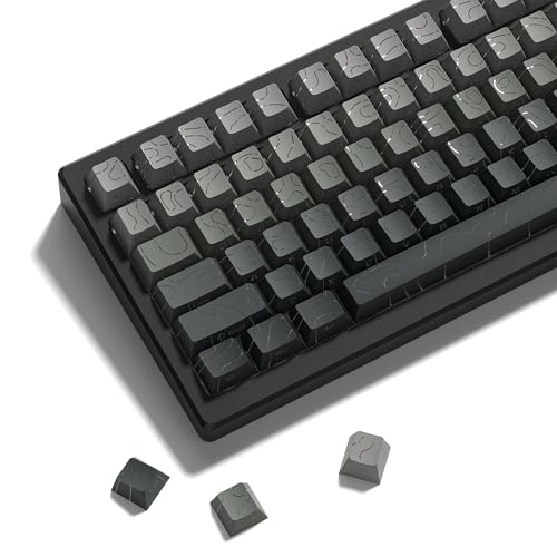 Womier キーキャップ 98キー 等高線4.0 ダブルショット PBT 光透過 キーキャップ サイド彫刻 Cherry プロファイル MX メカニカルキーボード用 Cherryキーキャップの商品画像（Amazon）