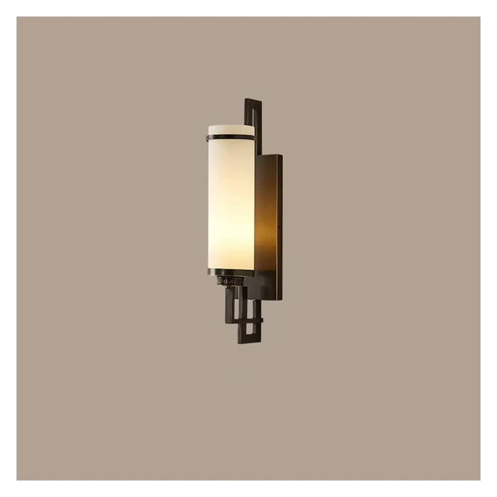 ZTCHSENZT Wall Lamp Light All Copper Chinese Wall Lamp, Living Room Background Wall Lamp, Creative Zen Bedroom Bedside Lamp Wall Light,Gray