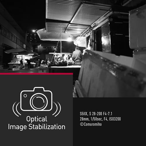 Panasonic Lumix S-R28200E 28-200 mm F4.0-7.1 Makro-OIS-Objektiv, Vollformat-Kameraobjektiv, Weit- bis Telezoomobjektiv, Dual is 2, Staub-/spritzwasser-/frostbeständig, ideal für 4K-Video, Schwarz