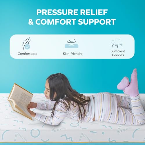 Image of MLILY JAMA Kids 8 Inch Full Size Memory Foam Mattress in A Box, Medium Firm
