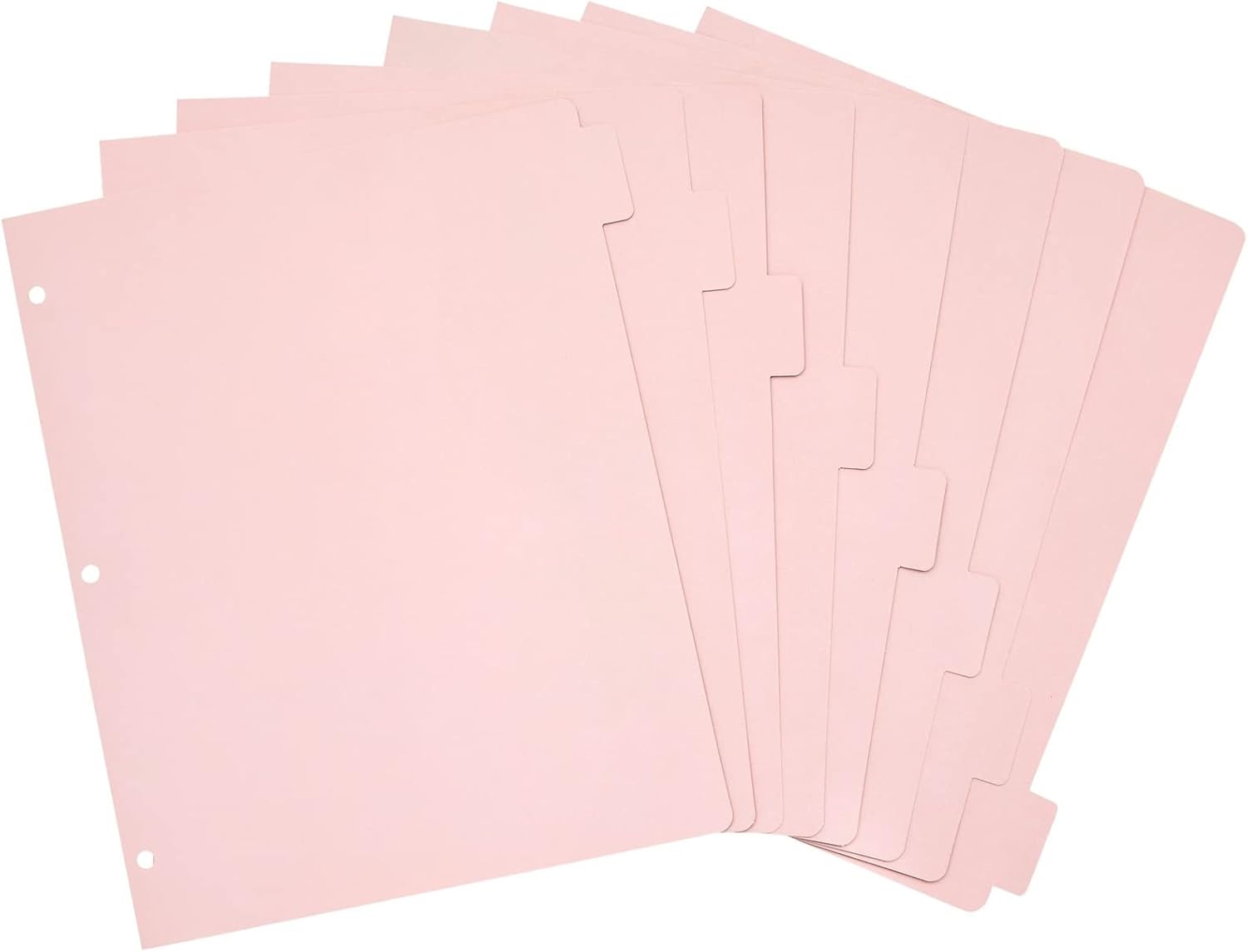 Paper Junkie Binder Dividers with Tabs - Letter Size, Pink, 96 Count - Dividers for 3-Ring Binder for School, Office Supplies & Nursing School Supplies