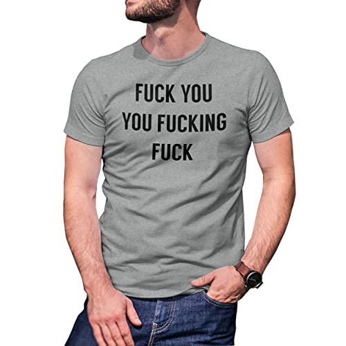 B&S Boutique Fuck You Fucking Fuck Inspired Samantha Chaitanya Divorce T-Shirt Gris pour Homme Size L