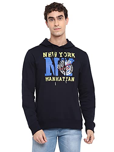 Image of Deniklo Mens Polyester Hooded Neck Sweatshirt