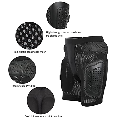 ANKROYU Pantalones Deportivos Multifunción con Protección para La Cadera, Pantalones Cortos Acolchados para Ciclismo, Pantalones con Protección para La Cadera para Ciclismo, Pantalones con(XL) - imagen 4