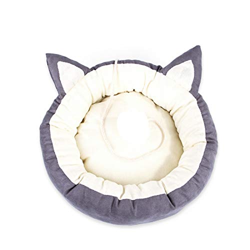 kangle – Cama calmante para cães e gatos, macia, lavável, confortável, rosquinha, cama redonda para