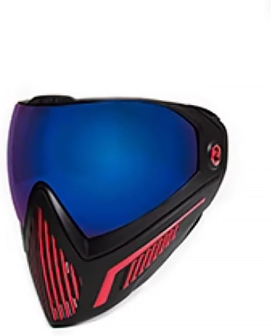 FM*A Storm Goggles Windshields Colorful Balls Paintball Sports (RD-BK+Color Blue Mirror)