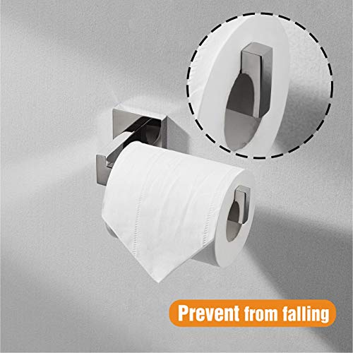 Hitslam Chrome Toilet Paper Holder Wall Mount Square Silver 304 Stainless Steel Toilet Paper Roll Holder For Bathroom Rustproof #TOP2