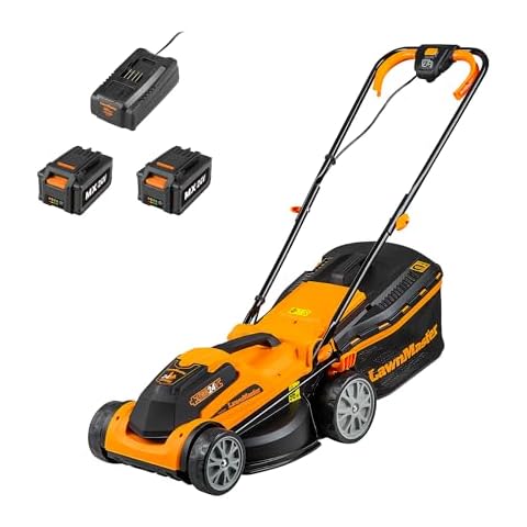LawnMaster MX 24V Cordless Lawnmower with Spare Battery Cover