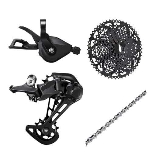 M5100 �̂��߂̌݊��� 1X11 �X�s�[�h�O���[�v�Z�b�g�V�t�g���o�[���A�f�B���C���[ MTB �o�C�N�J�Z�b�g 46T 50T 52T(11-50T Black N)