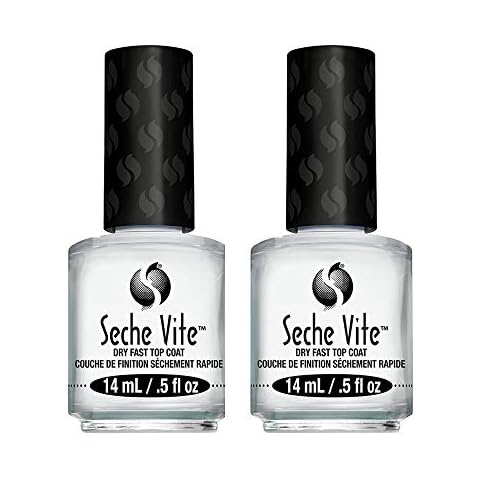 Seche Vite Dry Fast Top Coat for Nail Polish and Manicure, 0.5 oz, 2-pack Cover