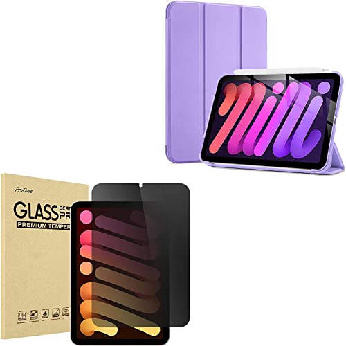 ProCase iPad mini 6 Case 8.3 Inch 2021 iPad mini 6th Generation Case Bundle with iPad mini 6 8.3 Inch 2021 Privacy Screen Protector,
