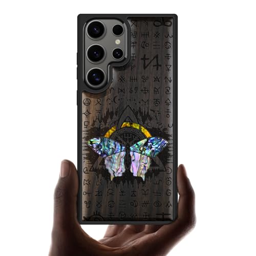Étui pour Samsung S25 Ultra coque bois papillon celtique le cadeau artisanal idéal