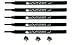 5 Pack Monteverde G23 Rollerball Pen Refills Compatible With Schmidt 888, Medium Point, Bulk Packed (Black)