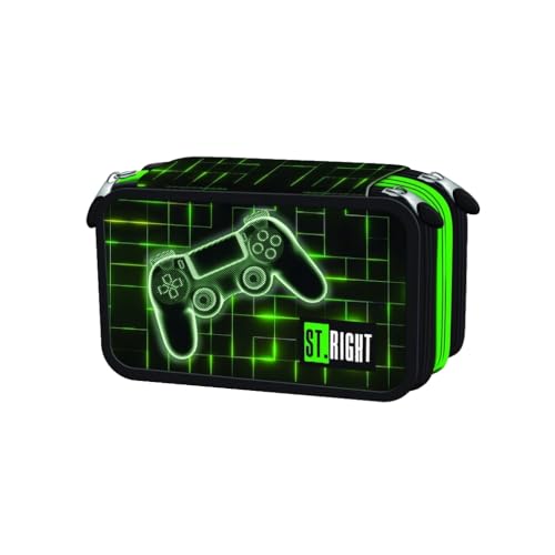 Schultasche Rucksack Player Games Play Pixel 9 Teile Set Tornister Ranzen Schulranzen Tasche Federmappe Schultüte 85 cm mit Sticker-von-Kids4shop Schulrucksack