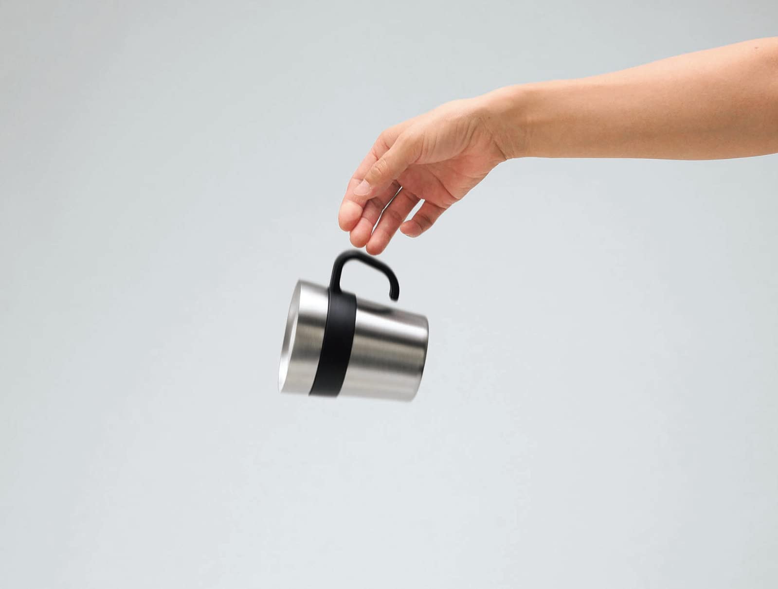 Amazon.co.jp: カクセー マグカップ シルバー 250ml フタ付き
