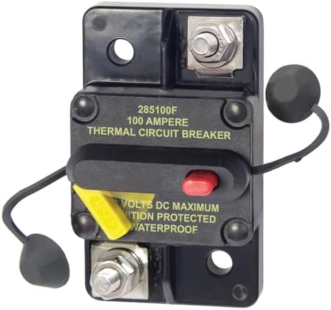 Blue Sea Systems 7187 285 Series Thermal Circuit Breakers, Surface Mount, 48V DC, 100A