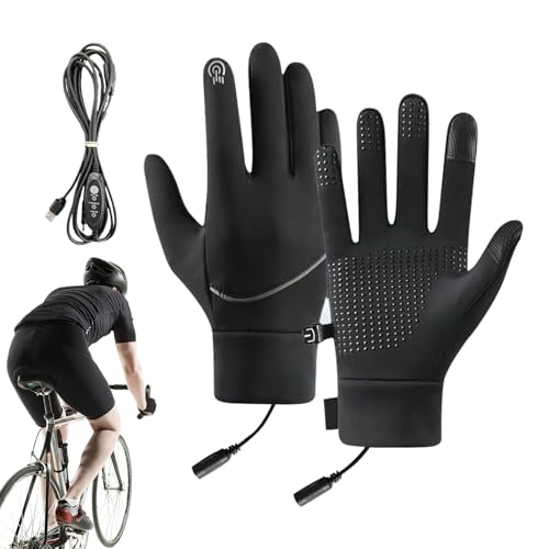Podazz Guanti Riscaldati Elettrici Uomo Donna - Impermeabili E Antivento Con Batteria 7.4V 3000mAh - 3 Livelli Calore Fino A 65°C - Touch Screen E Lavabili