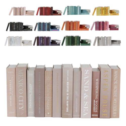 colorbloc 12 Decorative Faux Books for Bookshelf Decor, Coffee Table