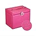 Produktbild Schmuck-Speicher-Fall, Ziemlich Nützliche Rechteckige Frauen-Schmuck-Kasten mit Mini Travel Size Fall Abschließbare Organizer-Anzeigen-Speicher Schmuckkoffer mit Schubladen for Ringe Ohrringe Halskett
