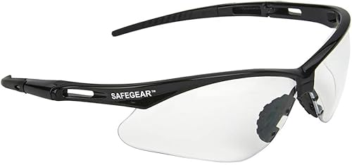 Miniatura 2 de J. J. Keller & Associates, Inc. SAFEGEAR - Gafas de seguridad transparentes, paquete de 3, resistentes a los arañazos, marco negro