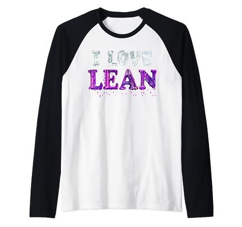 Icy I Love Lean Dank Meme Viral Tendencia Irónica Bebiendo Hielo Camiseta Manga Raglan