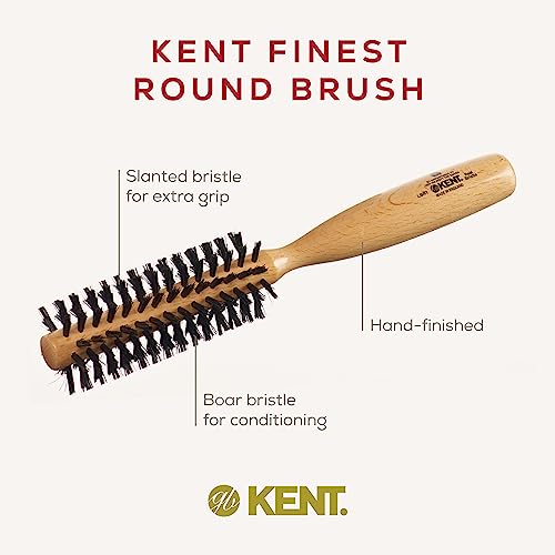 Kent Small Beech Wood Bristle Radial Hair Brush - LBR1 (PACK OF 1), Black - Image 4
