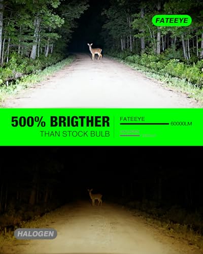 Image of 9005 Bulbs - Super Brightness 60000LM 6500K Bulb with Turbo Cooling Fan, 1:1 Size, Non-Polarity, Plug and Play, Pack of 2