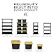 BLACK & YELLOW, 4-Tier Heavy Duty Plastic Storage Shelving Unit, 200lbs/shelf (55