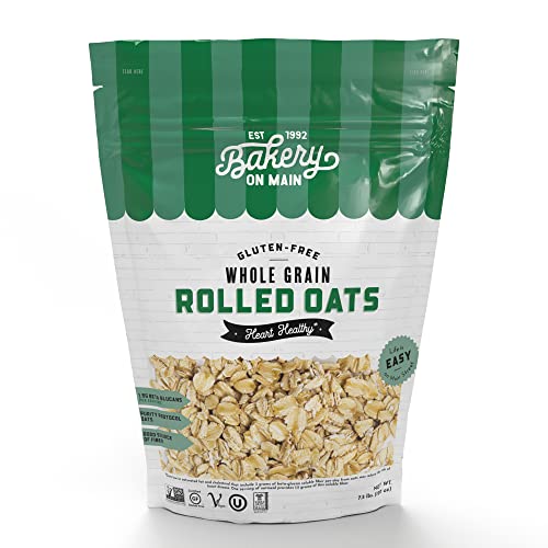 Bakery on Main, Happy Oats, Rolled Oats, Gluten-Free, Non GMO Project Verified, Kosher, 7.5 Pound Resealable Bag (Pack of 2)