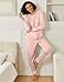 Ekouaer 2 Pack Womens Pajama Sets Long Sleeve Lounge Sets Soft Pj Sleepwear Loungewear Pink & Grey Medium