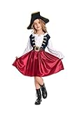 Girls Halloween Costumes 2024 Pirate Costume for Girls Dress up Kids Birthday Party Dress Halloween Cosplay Outfits (S)