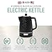 Haden Starbeck 1.7 Liter Stainless Steel Electric Water Kettle, Black & Chrome