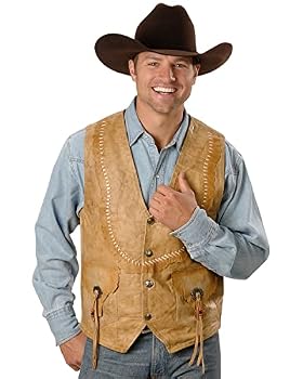 Apparel Kobler Leather Men's Raw Edge Vest Natural X-Large Book