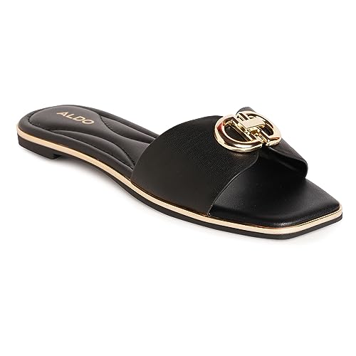 ALDO Sandalias planas Bellenor 20BELLENOR para mujer, negro, 40 EU
