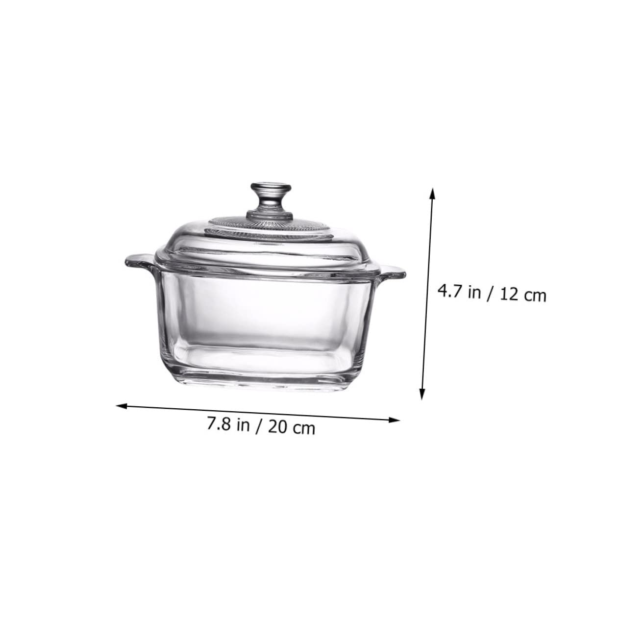 1 Liter Glasbehälter mit Deckel Dickwandige Ofenfeste Glasschüssel Mikrowellengeeignet Kristallklares Design Bruchfest für Küchenausstattung und Tischgebrauch