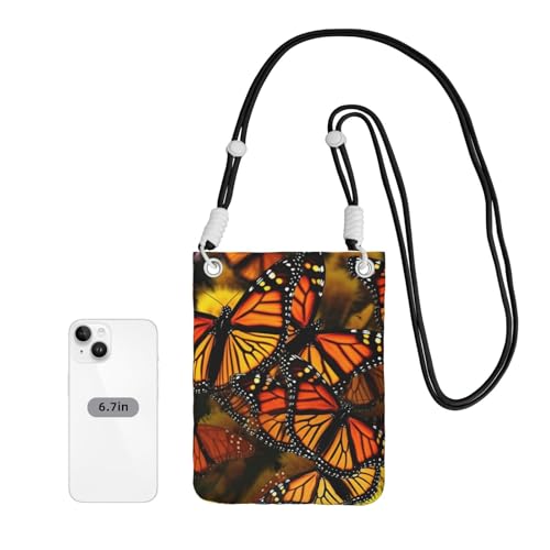Sac à main pour téléphone portable au design papillon monarque chic - 3