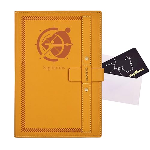 Carnet A5 Sagittaire avec boucle en cuir et couverture rigide
