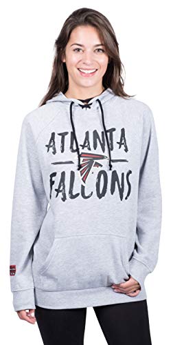 Pull à capuche en polaire NFL Atlanta Falcons pour femme gris chiné S