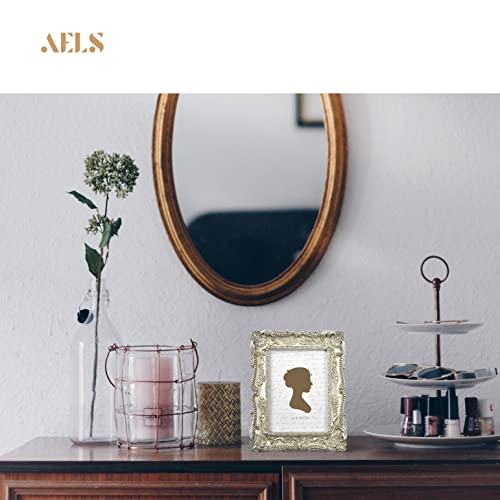 Aels 5X7 Inch Vintage Picture Frame, Elegant Antique Photo Frames With Glass Front, Photo Display, Tabletop Wall Hanging, Gift Ideas, Four-Cornered Feather #TOP5