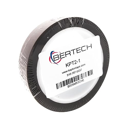 Bertech High-Temperature Kapton® Tape, 2 Mil Thick, 1 Inch x 36 Yards - UL Recognized