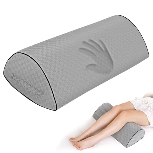 Babyezz Kniekissen für Seitenschläfer Memory-Schaum-Kissen gegen Hüft- & Rückenschmerzen Keilkissen für Rückenlage ergonomische Schlafunterstützung (Grau)