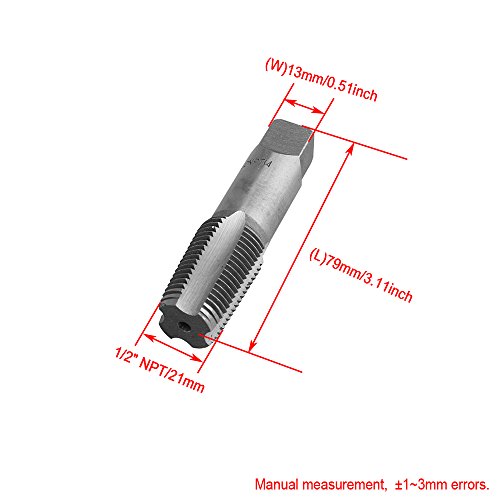1/2NPT Titanium Schnellarbeitsstahl Rechte Hand Rohrgewindebohrer für die Jagd NVV-Rohr Fäden klares Gehäuse Paket