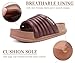KuaiLu Womens Sandals with Arch Support Orthopedic Slippers Comfortable Lightweight Cushion Recovery Slides Summer Fashion Leather Casual Plantar Fasciitis Shoes Indoor Outdoor Size Brown 10