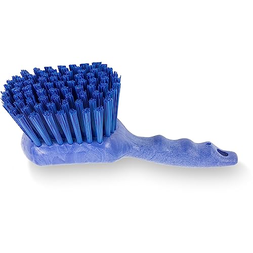 Image of SPARTA 40541EC14 Plastic Scrub Brush, Utility Brush, Kitchen Brush With Hanging Hole For Cleaning, 8 Inches, Blue, (Pack of 6)