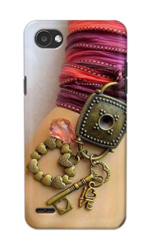 Image of Girl Hand with Keychain Hard Back Case Cover for LG Q6 / Q6 Plus / Q6α, M700N, M700A, M700DSK, M700AN Back Cover -(J5) VNS2228
